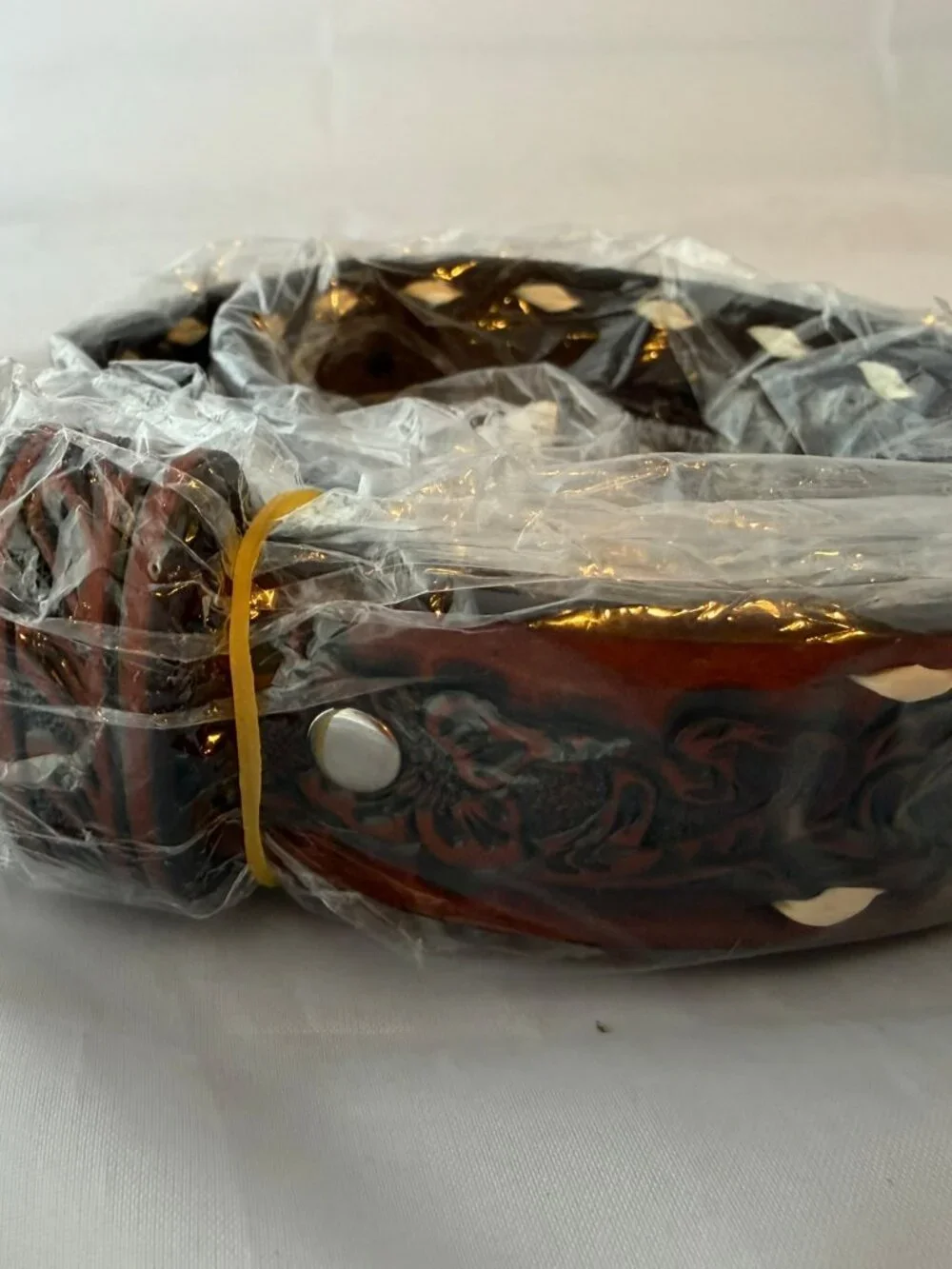 Nocona  Boy's Leather Floral Embossed Belt with Buckle  #N4436208  Size 22  NWT